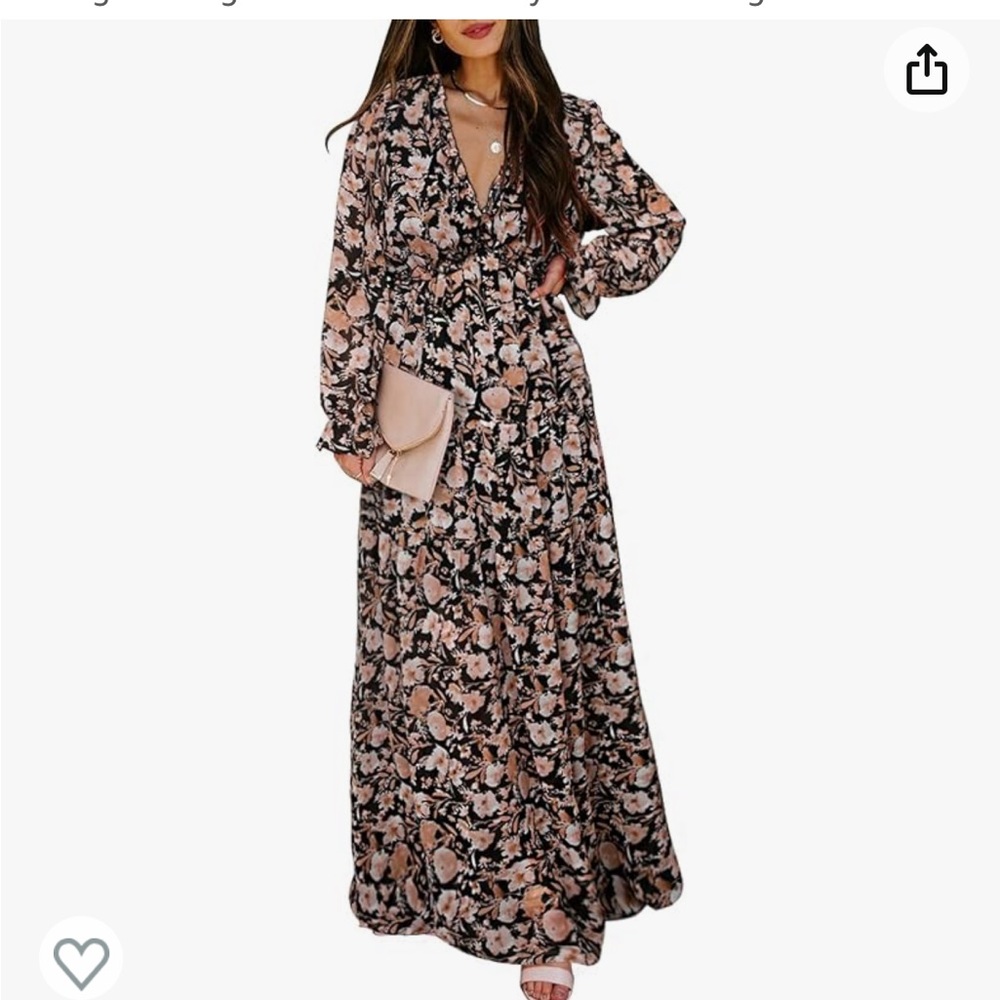 Amazon long sleeve maxi floral dress